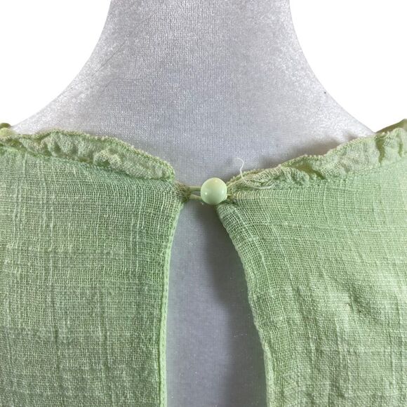 Maeve Anthro Green Cascade Tiered Shell‎ Blouse Size Small - Picture 8 of 14